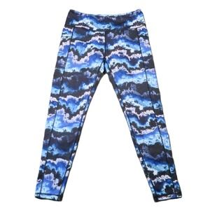 Constantly Varied Gear Storm Leggings Womens L Blue Tie Dye Squat Proof Athletic